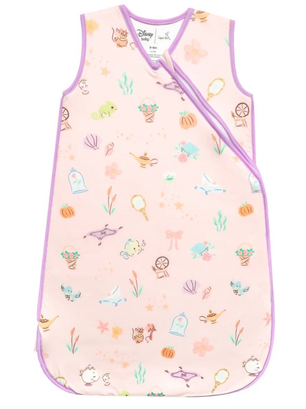 Copper Pearl Disney Baby Pink Sleep Sack with Lavender Trim and Fairy Tae
